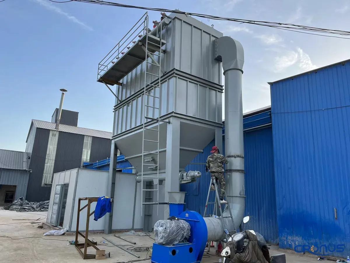 Cronus dust collection and blower installation at a grinding project site